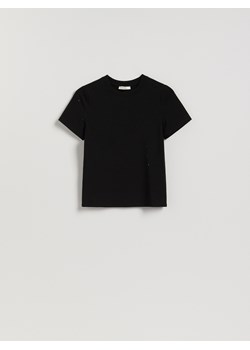 Reserved - T-shirt z aplikacjami - czarny ze sklepu Reserved w kategorii Bluzki damskie - zdjęcie 188872128