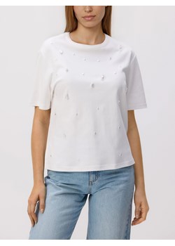 Reserved - T-shirt z imitacją pereł - biały ze sklepu Reserved w kategorii Bluzki damskie - zdjęcie 188872136
