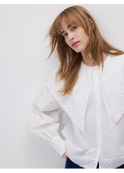 Reserved - Koszula z dekoracyjnym kołnierzem - biały ze sklepu Reserved w kategorii Bluzki damskie - zdjęcie 188872418