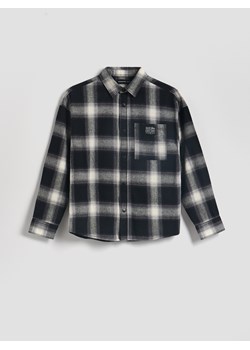 Reserved - Bawełniana koszula w kratę - czarny ze sklepu Reserved w kategorii Koszule chłopięce - zdjęcie 188872426