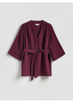 Reserved - Muślinowe kimono - mahoniowy ze sklepu Reserved w kategorii Bluzki damskie - zdjęcie 188872435