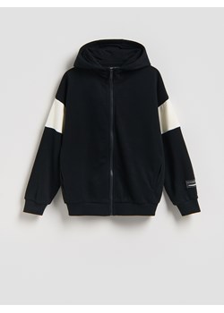 Reserved - Bawełniana bluza z kapturem - czarny ze sklepu Reserved w kategorii Bluzy chłopięce - zdjęcie 188872509