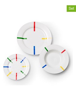 Benetton 12-częściowy zestaw talerzy w kolorze białym ze wzorem ze sklepu Limango Polska w kategorii Naczynia - zdjęcie 188875205