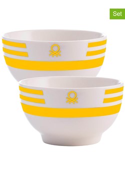 Benetton Miski (2 szt.) w kolorze biało-żółtym - Ø 15 cm ze sklepu Limango Polska w kategorii Naczynia - zdjęcie 188876099