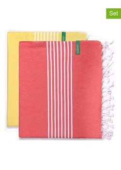 Benetton Fouty (2 szt.) w kolorze żółtym i pomarańczowym - 165 x 80 cm ze sklepu Limango Polska w kategorii Ręczniki - zdjęcie 188876128