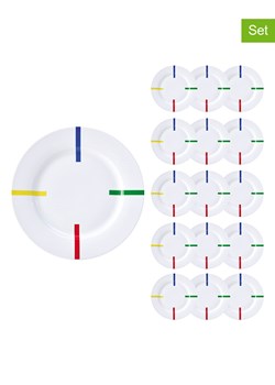 Benetton Talerze obiadowe (16 szt.) w kolorze białym ze wzorem - Ø 26,8 cm ze sklepu Limango Polska w kategorii Naczynia - zdjęcie 188876139