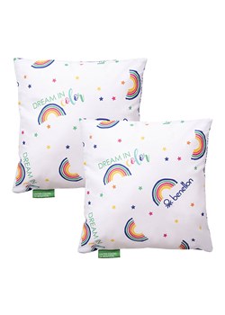 Benetton Poduszka "Rainbow" w kolorze białym ze wzorem ze sklepu Limango Polska w kategorii Poduszki dekoracyjne - zdjęcie 188876156