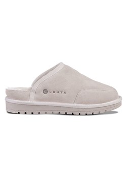 LUHTA Skórzane kapcie "Hupsu" w kolorze kremowym ze sklepu Limango Polska w kategorii Kapcie damskie - zdjęcie 188876759