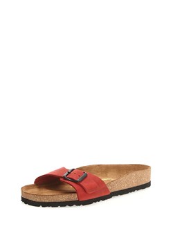 Comfortfusse Skórzane klapki w kolorze czerwonym ze sklepu Limango Polska w kategorii Klapki damskie - zdjęcie 188876827