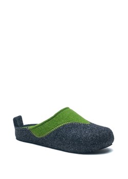 Comfortfusse Wełniane kapcie w kolorze granatowo-zielonym ze sklepu Limango Polska w kategorii Kapcie damskie - zdjęcie 188878017