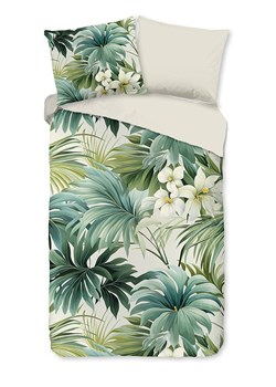 Pure Komplet pościeli "Virna" w kolorze zielono-kremowym z mikrofibry ze sklepu Limango Polska w kategorii Pościele - zdjęcie 188879815