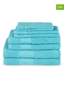 Good Morning 8-częściowy zestaw ręczników w kolorze turkusowym ze sklepu Limango Polska w kategorii Ręczniki - zdjęcie 188879866