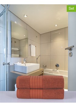 Good Morning Ręczniki prysznicowe (2 szt.) w kolorze pomarańczowym ze sklepu Limango Polska w kategorii Ręczniki - zdjęcie 188879888