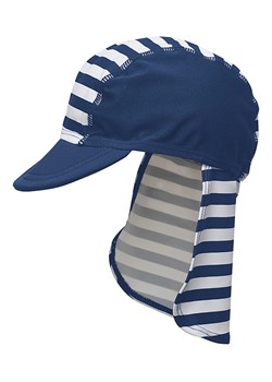Playshoes Czapka "Maritim" w kolorze granatowo-białym z osłoną karku ze sklepu Limango Polska w kategorii Czapki dziecięce - zdjęcie 188880566