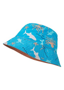 Playshoes Dwustronny kapelusz przeciwsłoneczny w kolorze niebiesko-jasnobrązowym ze sklepu Limango Polska w kategorii Czapki dziecięce - zdjęcie 188880738