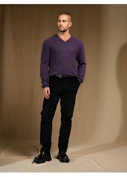 Perfect Cashmere Kaszmirowy sweter "Alexander" w kolorze fioletowym ze sklepu Limango Polska w kategorii Swetry męskie - zdjęcie 188881597