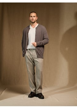 Perfect Cashmere Kaszmirowy kardigan "Anais" w kolorze szarobrązowym ze sklepu Limango Polska w kategorii Swetry męskie - zdjęcie 188881618