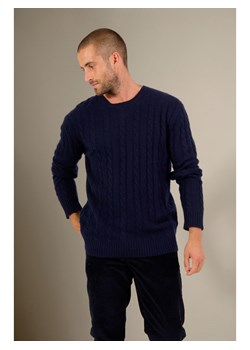 Perfect Cashmere Kaszmirowy sweter "Darri" w kolorze granatowym ze sklepu Limango Polska w kategorii Swetry męskie - zdjęcie 188881745