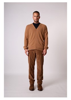 Perfect Cashmere Kaszmirowy kardigan "Errol" w kolorze karmelowym ze sklepu Limango Polska w kategorii Swetry męskie - zdjęcie 188881838