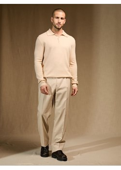 Perfect Cashmere Kaszmirowy sweter "Spencer" w kolorze kremowym ze sklepu Limango Polska w kategorii Swetry męskie - zdjęcie 188881977