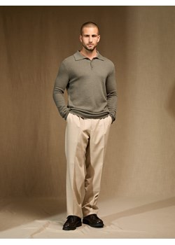 Perfect Cashmere Kaszmirowy sweter "Spencer" w kolorze beżowym ze sklepu Limango Polska w kategorii Swetry męskie - zdjęcie 188881987