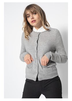 Perfect Cashmere Kaszmirowy kardigan "Amy" w kolorze jasnoszarym ze sklepu Limango Polska w kategorii Swetry damskie - zdjęcie 188882109