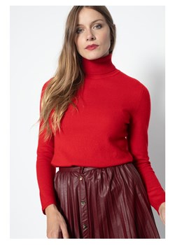 Perfect Cashmere Kaszmirowy golf "Ashley" w kolorze czerwonym ze sklepu Limango Polska w kategorii Swetry damskie - zdjęcie 188882146