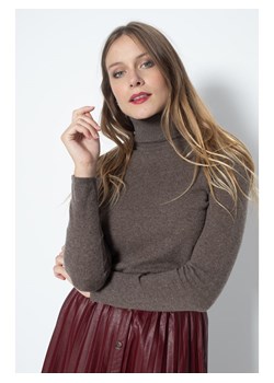 Perfect Cashmere Kaszmirowy golf "Ashley" w kolorze szarobrązowym ze sklepu Limango Polska w kategorii Swetry damskie - zdjęcie 188882159