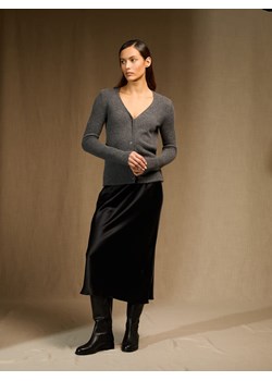 Perfect Cashmere Kaszmirowy kardigan "Colin" w kolorze szarym ze sklepu Limango Polska w kategorii Swetry damskie - zdjęcie 188882229
