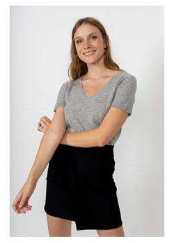 Perfect Cashmere Kaszmirowa koszulka "Efimia" w kolorze jasnoszarym ze sklepu Limango Polska w kategorii Bluzki damskie - zdjęcie 188882259