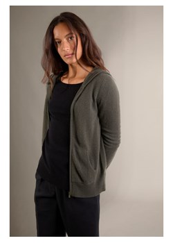 Perfect Cashmere Kaszmirowy kardigan "Emma" w kolorze khaki ze sklepu Limango Polska w kategorii Swetry damskie - zdjęcie 188882327
