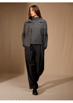 Perfect Cashmere Kaszmirowy kardigan "Hekla" w kolorze antracytowym ze sklepu Limango Polska w kategorii Swetry damskie - zdjęcie 188882428