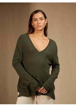 Perfect Cashmere Kaszmirowy sweter "Lova" w kolorze khaki ze sklepu Limango Polska w kategorii Swetry damskie - zdjęcie 188882558