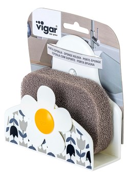 Vigar Uchwyt "Tulip" ze wzorem na gąbkę - 12 x 11,5 x 7 cm ze sklepu Limango Polska w kategorii Akcesoria kuchenne - zdjęcie 188883369