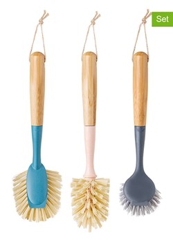Vigar Szczotki (3 szt.) "Zeroline" w kolorze niebiesko-kremowo-szarym - wys. 27 cm ze sklepu Limango Polska w kategorii Akcesoria kuchenne - zdjęcie 188883479