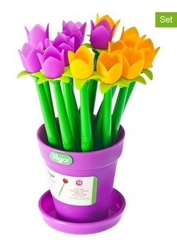 Vigar 16-częściowy zestaw w kolorze fioletowo-żółtym - wys. 16,5 cm ze sklepu Limango Polska w kategorii Akcesoria biurowe - zdjęcie 188883909