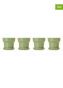 Vigar Doniczki (4 szt.) "Urban garden" w kolorze zielonym - wys. 12 x Ø 13 cm ze sklepu Limango Polska w kategorii Doniczki i osłonki - zdjęcie 188884045
