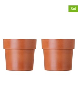 Vigar Doniczki (2 szt.) "Urban garden" w kolorze pomarańczowym - wys. 16 x Ø 17,5 cm ze sklepu Limango Polska w kategorii Doniczki i osłonki - zdjęcie 188884085