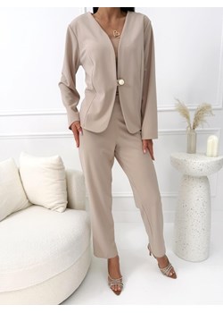 Beżowy Elegancki Komplet ze sklepu ModnaKiecka.pl w kategorii Komplety i garnitury damskie - zdjęcie 188884749