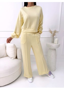 Żółty Masełkowy Dwuczęściowy Komplet ze sklepu ModnaKiecka.pl w kategorii Komplety i garnitury damskie - zdjęcie 188884789