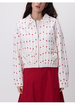 Reserved - Kurtka w serca - biały ze sklepu Reserved w kategorii Kurtki damskie - zdjęcie 188884938