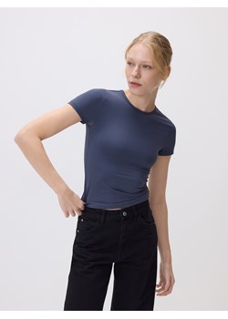 Reserved - Gładki t-shirt - ciemnoszary ze sklepu Reserved w kategorii Bluzki damskie - zdjęcie 188885007