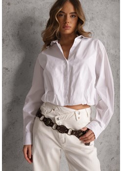 Biała Koszula z Bawełny w Stylu Balloon Oversize Arlelia ze sklepu renee.pl w kategorii Koszule damskie - zdjęcie 188885409
