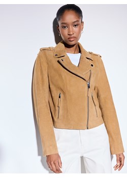 Mohito - Zamszowa ramoneska - brązowy ze sklepu Mohito w kategorii Kurtki damskie - zdjęcie 188886947