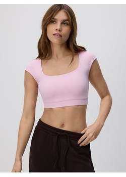 Reserved - Krótki top - pastelowy róż ze sklepu Reserved w kategorii Bluzki damskie - zdjęcie 188887186