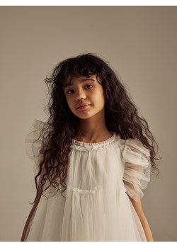 Reserved - Tiulowa sukienka - złamana biel ze sklepu Reserved w kategorii Sukienki dziewczęce - zdjęcie 188887309