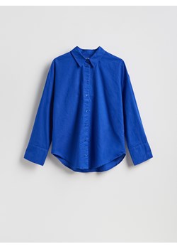 Reserved - Koszula z bawełny oxford - niebieski ze sklepu Reserved w kategorii Bluzki damskie - zdjęcie 188887356