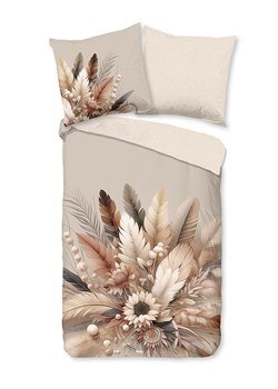 Good Morning Komplet pościeli flanelowej "Barro" w kolorze beżowym ze sklepu Limango Polska w kategorii Pościele - zdjęcie 188888416