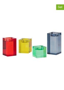 Remember Świeczniki (4 szt.) "Vela" w różnych kolorach - wys. 12 cm ze sklepu Limango Polska w kategorii Świeczniki - zdjęcie 188888566