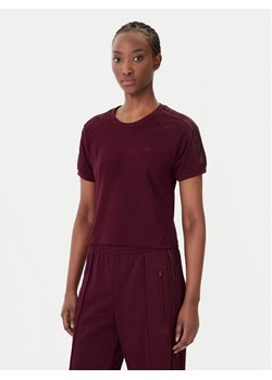 adidas T-Shirt Lace Cali KC6453 Bordowy Regular Fit ze sklepu MODIVO w kategorii Bluzki damskie - zdjęcie 188888975